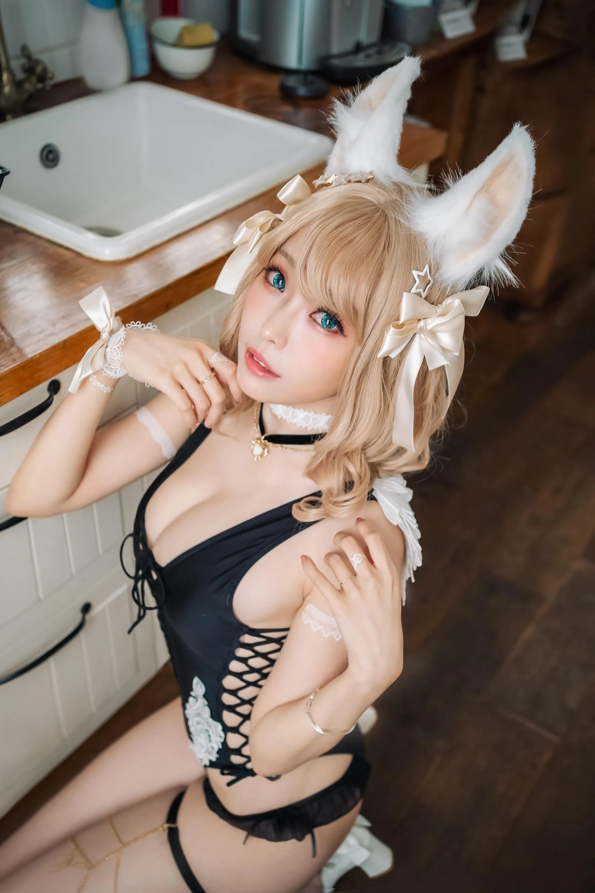ElyEE子 – NO.82 Fluffy Summer – Original Swimsuit-黑色 [60P]插图7